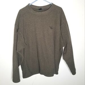 Mountain Hardwear Polartec logo sweatshirt army green XL oversize TINY FLAW